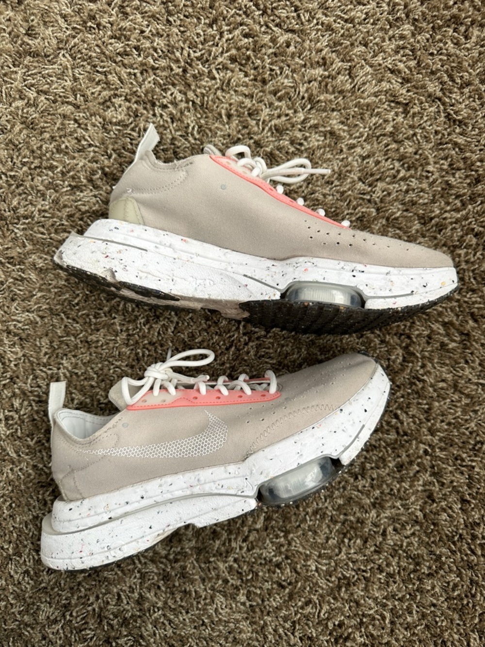 Women’s Nike Air Zoom-Type Crater Cream Orange Size 8
